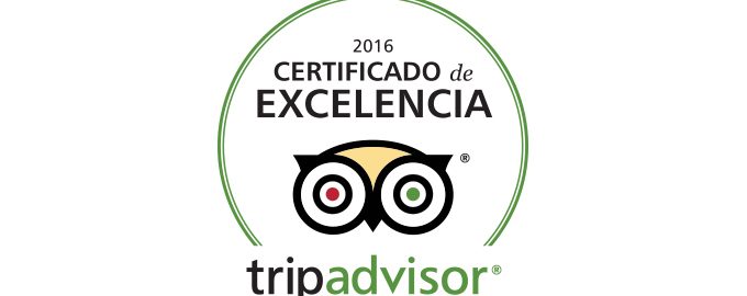 Certificado de Excelencia Tripadvisor 2016